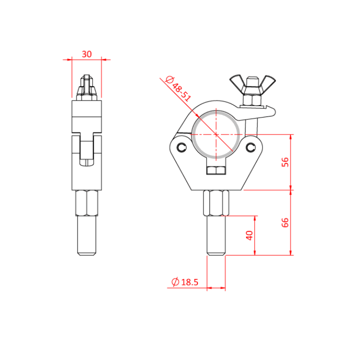 Collier LITTLE TOM MINCE  30mm avec spigot 19mm