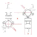 Double collier rotatif charge légère pour tube de 48-51mm, CMU 500 kg