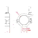 Collier MINCE 30mm Mammoth pour tube de 60-63mm, CMU 300kg