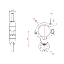 Collier Mammoth avec œillet M12 pour tubes de 60-63mm, CMU 300kg