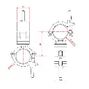 Double collier pivotant Mammoth pour tubes de 60-63mm, CMU 500kg