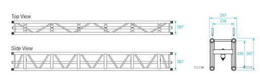 RECTANGLE 40 LENGTH 100 CM, RAISED MIDDLE BEAM