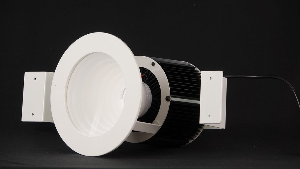 Downlight LED 85W, RECESSED Typ, Kaltweiss 5'600°K, kein Ventilator, Lochdurchmesser 140mm, (Optik: 29°, 46°, 72°)