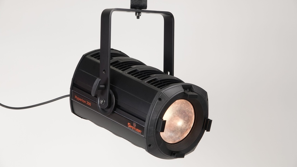 PC LED projecteur Hyperion 200 Watts, blanc réglable 2'700-6'500°K, zoom 15-50°, DMX + manuel