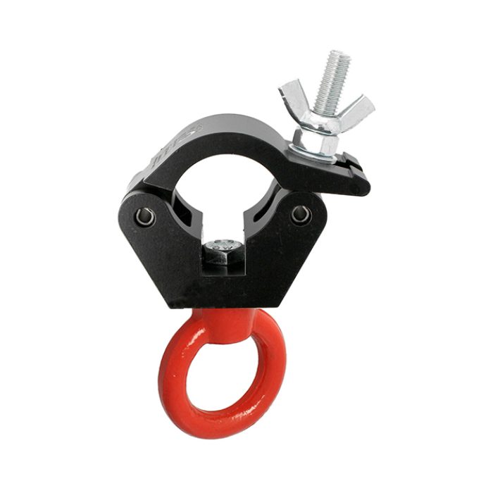 Collier pour tube de 48-51mm avec œillet, CMU 500kg, noir