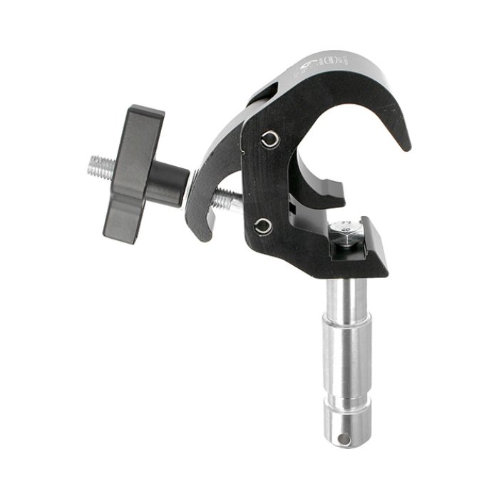 Quick Trigger "BIG BEN" Clamp, schwarz 38-51mm, selbstschliessend, mit 28mm TV-Zapfen