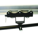 STUDIO RAIL 60 chariot avec bras pivotant avec collier pour tube de 25mm, livré avec tube de 200cm, noir