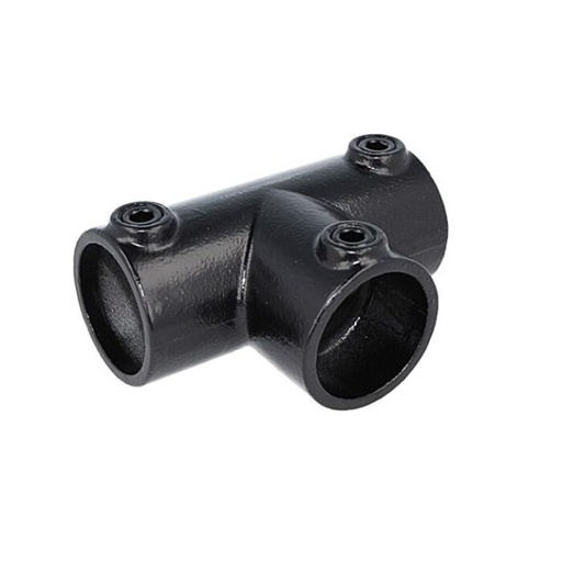 [T1040001] T de serrage long galvanisé pour tubes de 48mm, noir