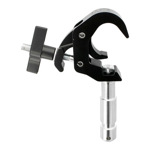 [T58333] Quick Trigger "BIG BEN" Clamp, schwarz, 38-51mm, SLIMLINE Breite 30mm, mit 28mm DIN-Norm TV-Zapfen