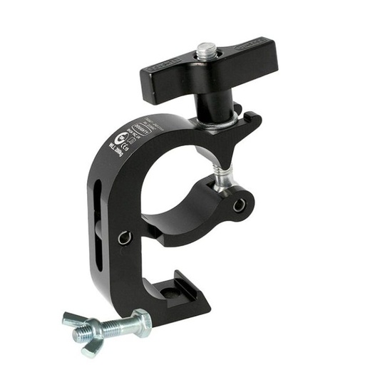 [T5886101] Trigger Clamp Hook Clamp 48-51mm, mit Schraube/Flügelmutter, WLL 200kg, Schwarz